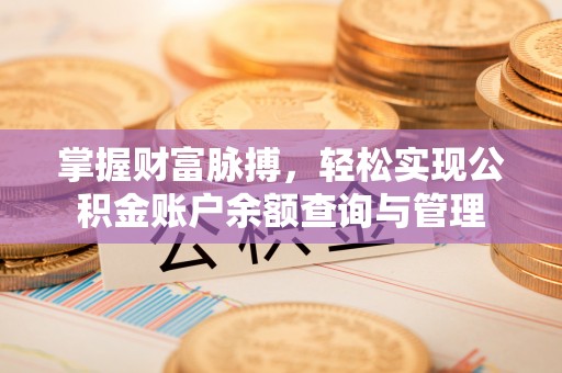 石嘴山掌握财富脉搏，轻松实现公积金账户余额查询与管理